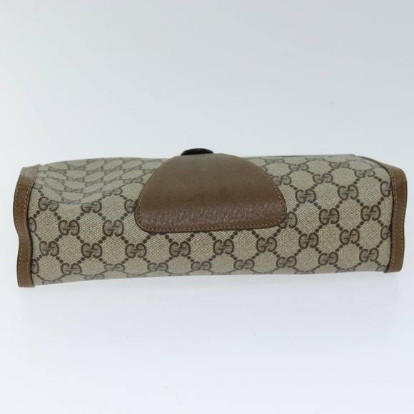 GUCCI GG Supreme Web Sherry Line Clutch Bag PVC Beige Red 89 01 033 Auth yk12556 - Picture 6 of 16